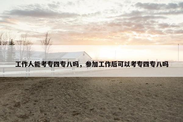 工作人能考专四专八吗，参加工作后可以考专四专八吗