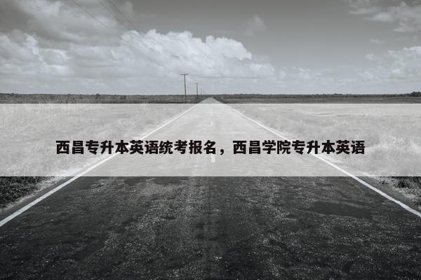 西昌专升本英语统考报名，西昌学院专升本英语