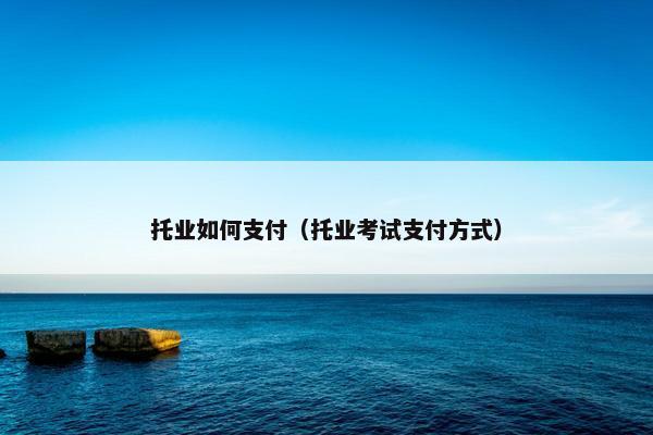 托业如何支付（托业考试支付方式）