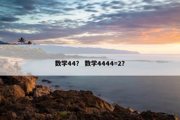 数学44？ 数学4444=2？