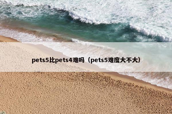 pets5比pets4难吗（pets5难度大不大）