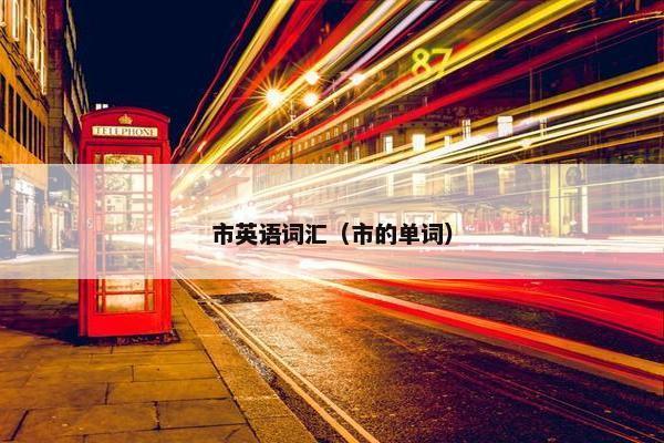市英语词汇（市的单词）