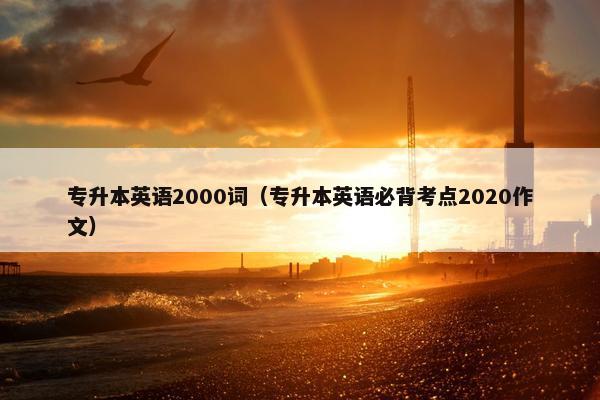 专升本英语2000词（专升本英语必背考点2020作文）
