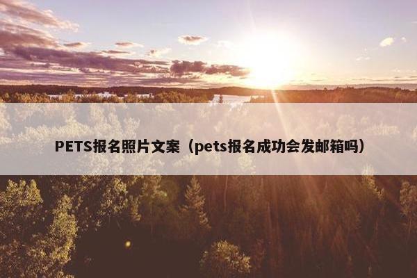 PETS报名照片文案（pets报名成功会发邮箱吗）