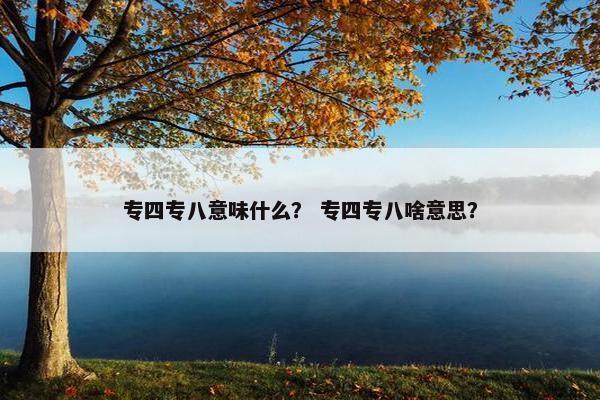 专四专八意味什么？ 专四专八啥意思？