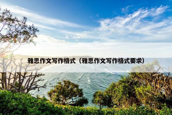 雅思作文写作格式（雅思作文写作格式要求）