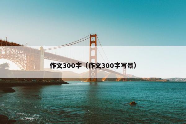 作文300字（作文300字写景）