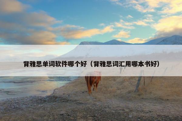 背雅思单词软件哪个好（背雅思词汇用哪本书好）