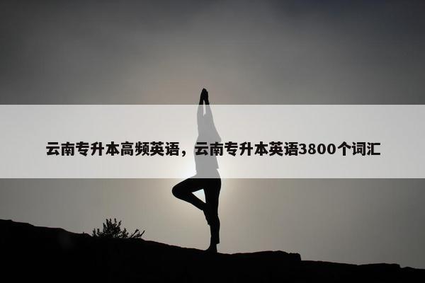 云南专升本高频英语，云南专升本英语3800个词汇