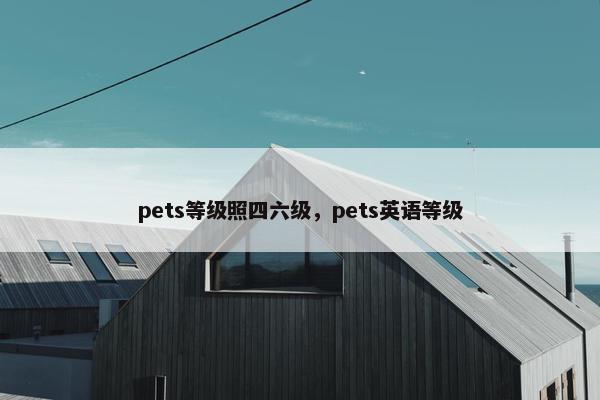 pets等级照四六级，pets英语等级