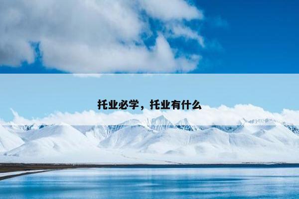 托业必学，托业有什么