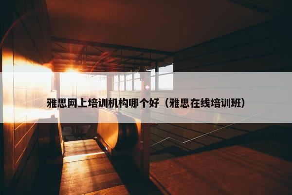 雅思网上培训机构哪个好（雅思在线培训班）