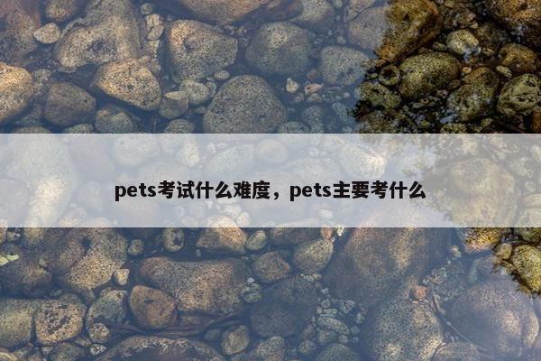 pets考试什么难度，pets主要考什么