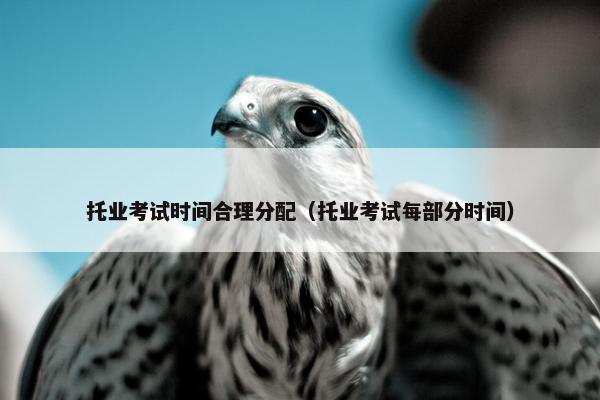 托业考试时间合理分配（托业考试每部分时间）