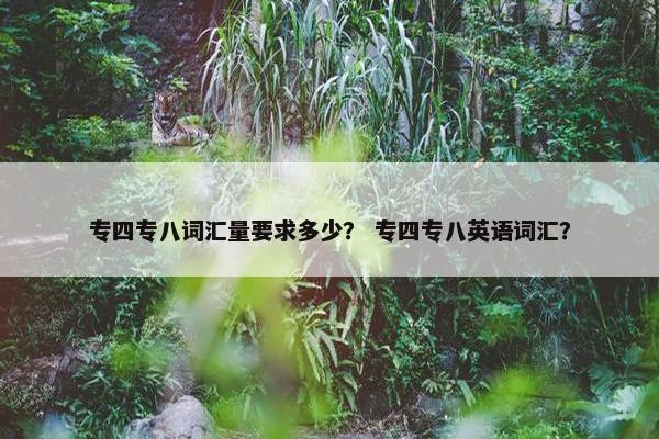 专四专八词汇量要求多少？ 专四专八英语词汇？