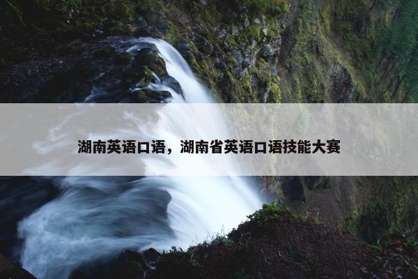 湖南英语口语，湖南省英语口语技能大赛