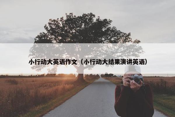 小行动大英语作文（小行动大结果演讲英语）