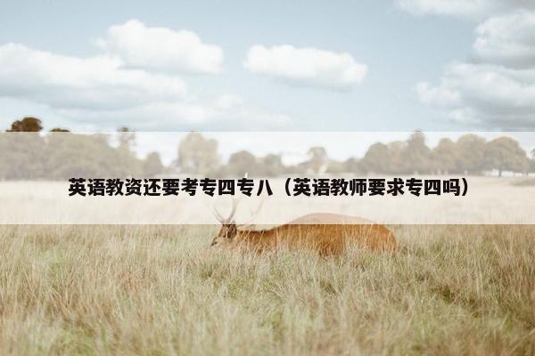 英语教资还要考专四专八（英语教师要求专四吗）