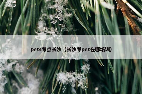 pets考点长沙（长沙考pet在哪培训）