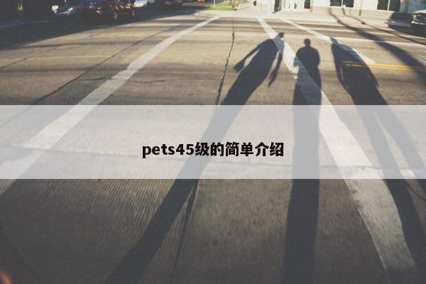 pets45级的简单介绍
