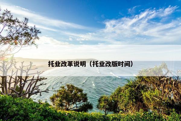 托业改革说明（托业改版时间）