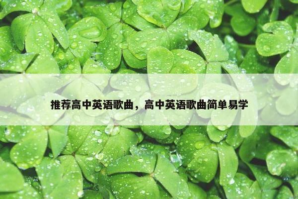 推荐高中英语歌曲，高中英语歌曲简单易学