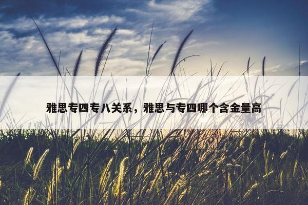 雅思专四专八关系，雅思与专四哪个含金量高