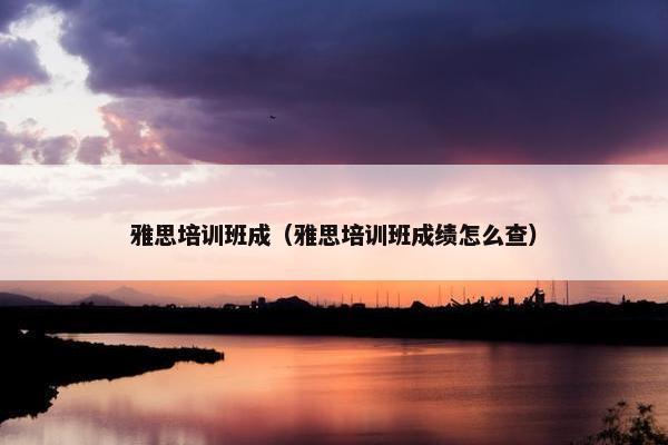雅思培训班成（雅思培训班成绩怎么查）