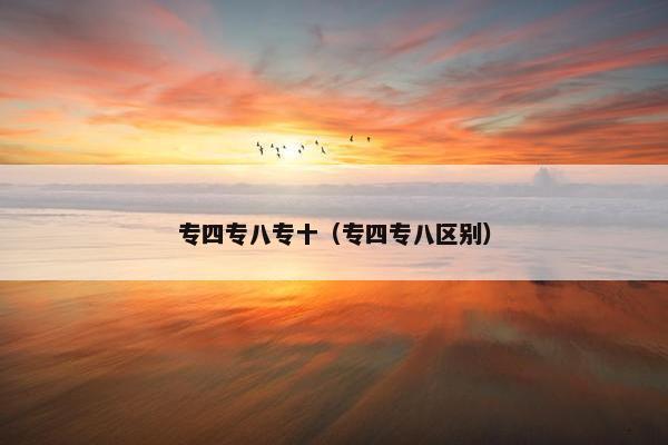 专四专八专十（专四专八区别）