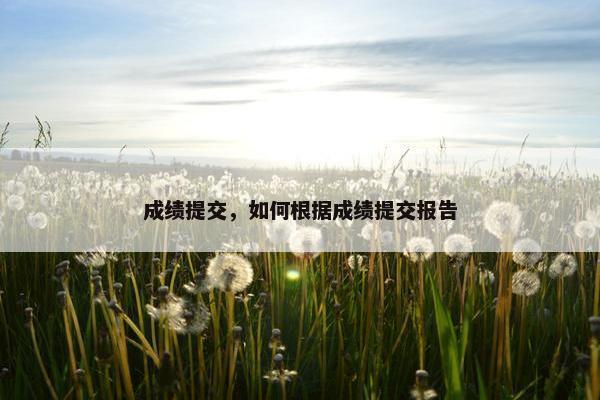 成绩提交，如何根据成绩提交报告