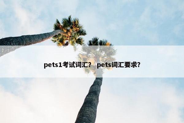 pets1考试词汇？ pets词汇要求？