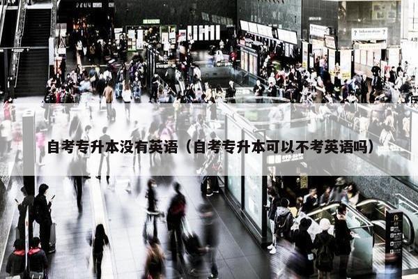 自考专升本没有英语（自考专升本可以不考英语吗）