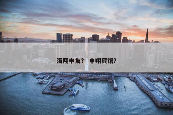 海翔申友？ 申翔宾馆？