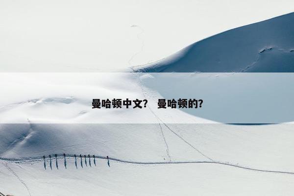 曼哈顿中文？ 曼哈顿的？