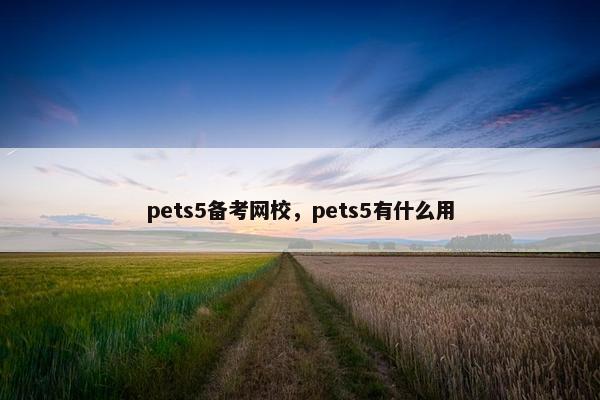 pets5备考网校，pets5有什么用