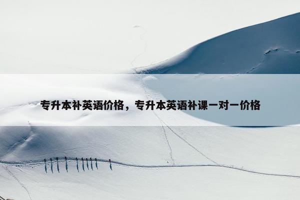 专升本补英语价格，专升本英语补课一对一价格