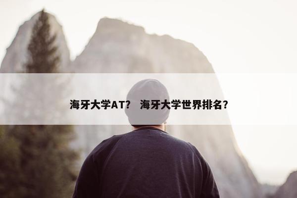 海牙大学AT？ 海牙大学世界排名？