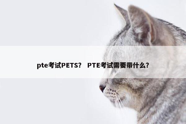 pte考试PETS？ PTE考试需要带什么？