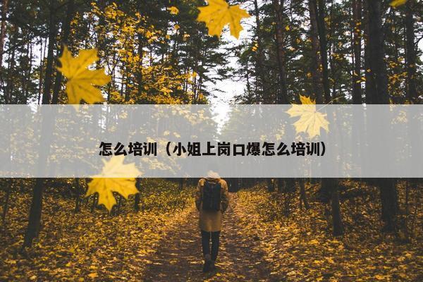 怎么培训（小姐上岗口爆怎么培训）