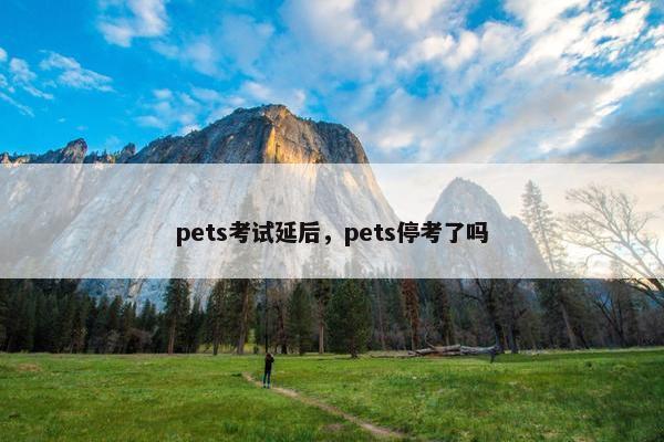 pets考试延后，pets停考了吗