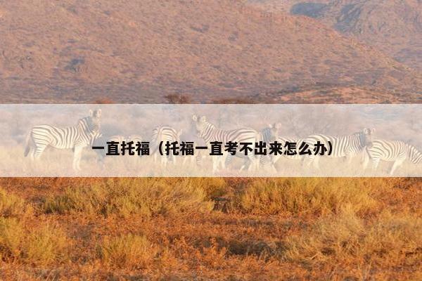 一直托福（托福一直考不出来怎么办）