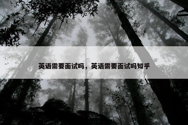 英语需要面试吗，英语需要面试吗知乎