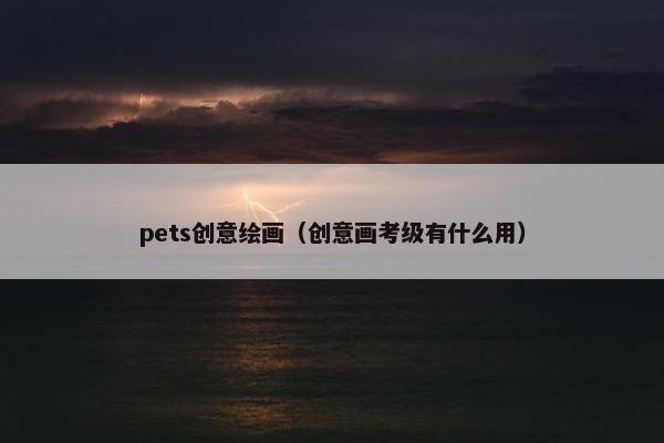 pets创意绘画（创意画考级有什么用）
