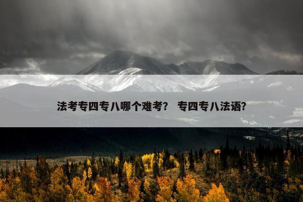 法考专四专八哪个难考？ 专四专八法语？