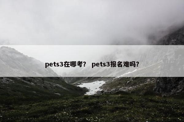 pets3在哪考？ pets3报名难吗？