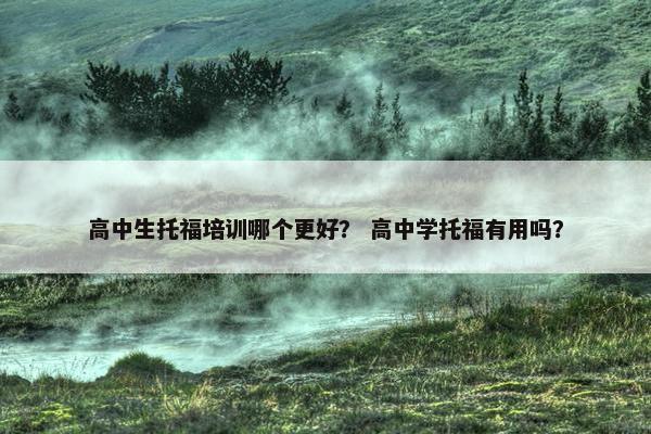 高中生托福培训哪个更好？ 高中学托福有用吗？