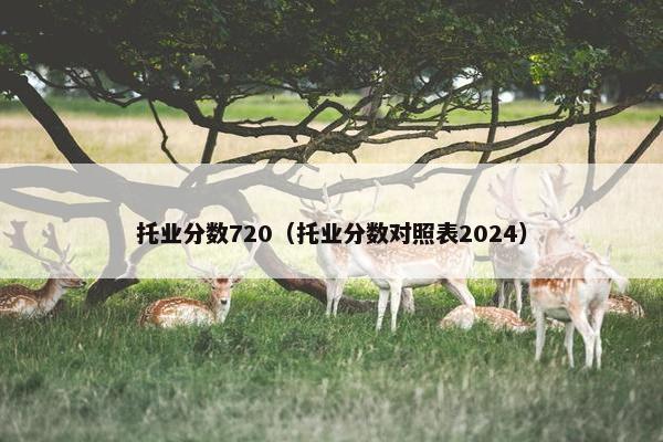 托业分数720（托业分数对照表2024）