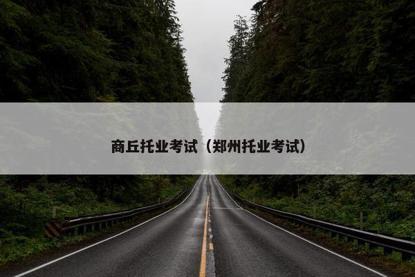 商丘托业考试（郑州托业考试）