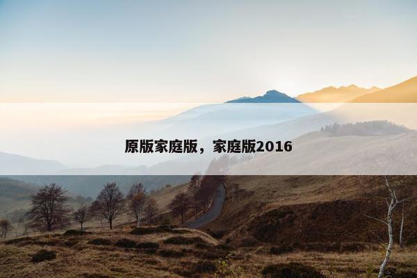 原版家庭版，家庭版2016