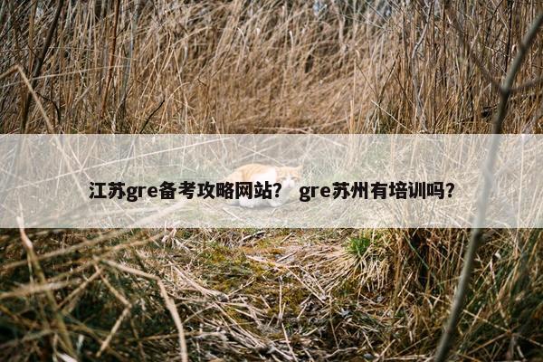 江苏gre备考攻略网站？ gre苏州有培训吗？